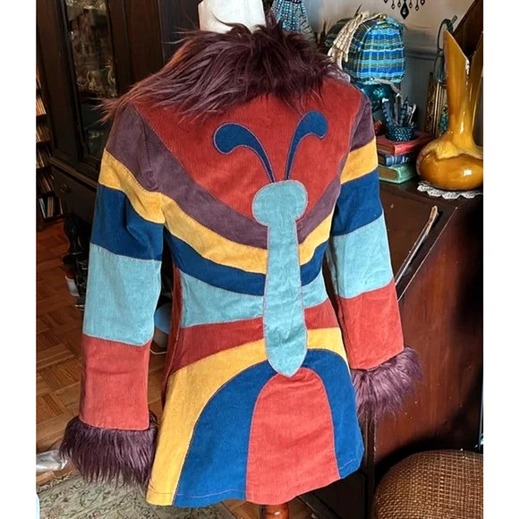 DOLLS KILL CURRENT MOOD BREAK FREE CORDUROY BUTTERFLY COAT - Picture 2 of 8